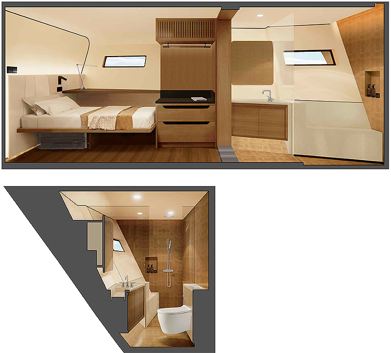 ダイブレースX号 ローワーシングルベットキャビン